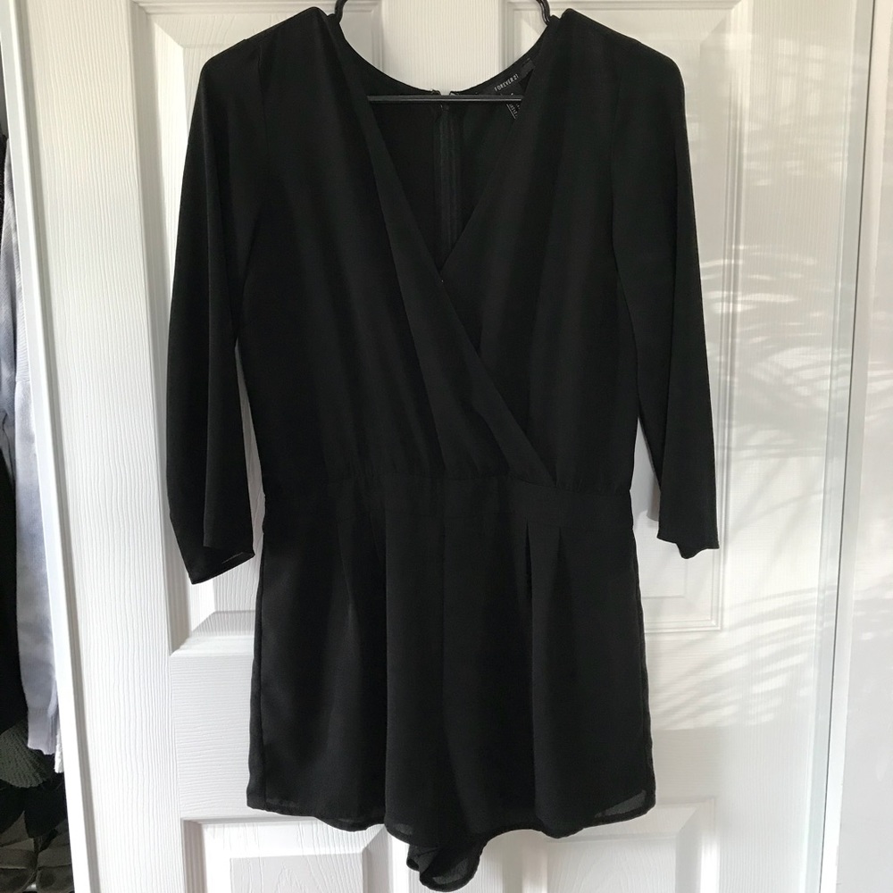 Forever 21 — Black Chiffon Romper